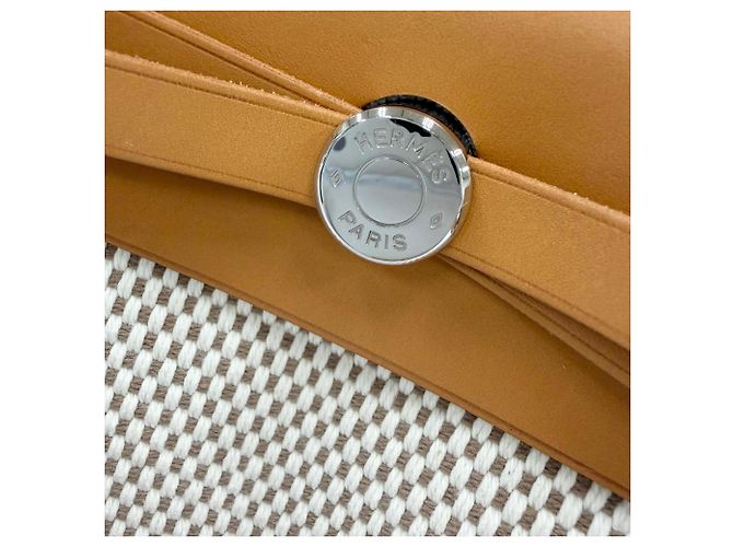 Hermès Borsa a tracolla Hermes Herbag TPM Nero Beige - vista 12