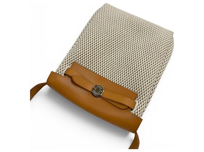Hermès Borsa a tracolla Hermes Herbag TPM Nero Beige - vista 6