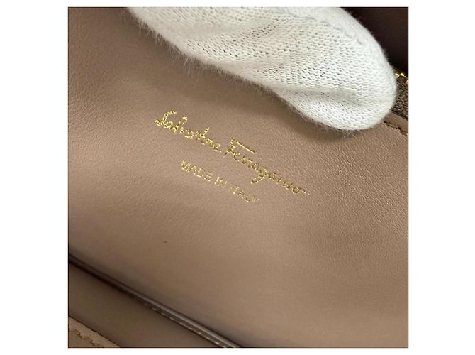 Borsa a tracolla 2-way in pelle morbida Studio Gancini Salvatore Ferragamo Marrone - vista 12