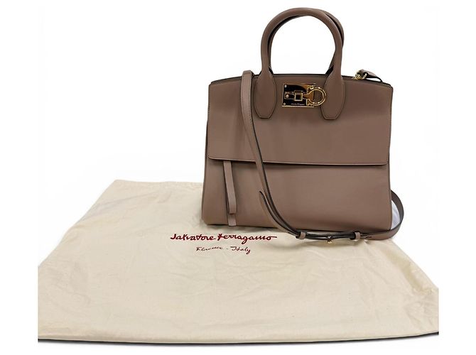 Borsa a tracolla 2-way in pelle morbida Studio Gancini Salvatore Ferragamo Marrone - vista 2