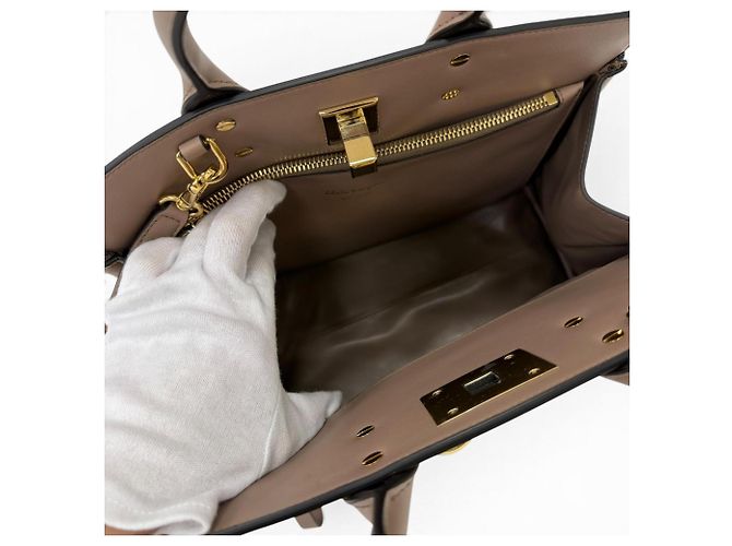 Borsa a tracolla 2-way in pelle morbida Studio Gancini Salvatore Ferragamo Marrone - vista 8