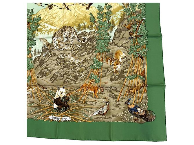 Hermès HERMES Carré 90 Sichuan in seta Multicolore - vista 5