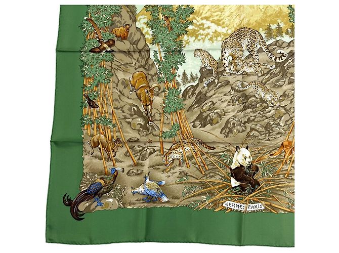 Hermès HERMES Carré 90 Sichuan in seta Multicolore - vista 6