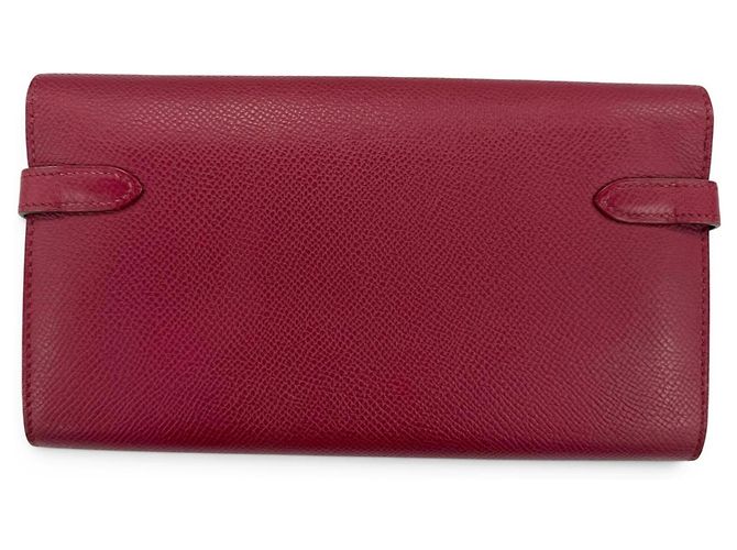 Hermès Kelly Long Wallet aus Epsom-Leder in Ruby Rot - Ansicht 2