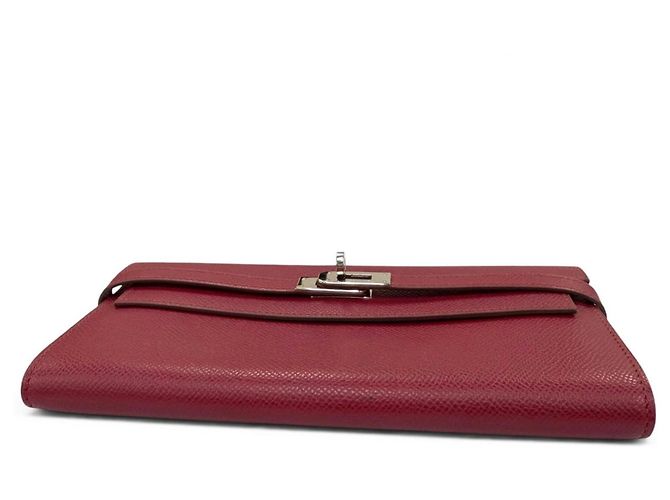 Hermès Kelly Long Wallet aus Epsom-Leder in Ruby Rot - Ansicht 3