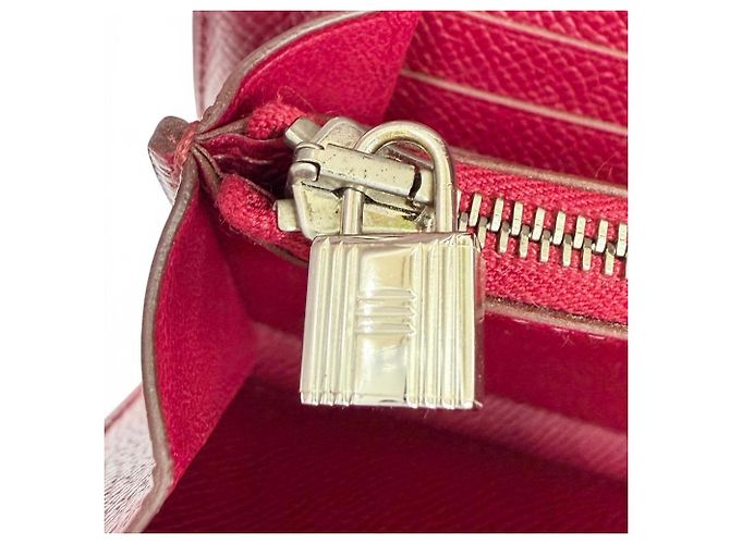 Hermès Kelly Long Wallet aus Epsom-Leder in Ruby Rot - Ansicht 8