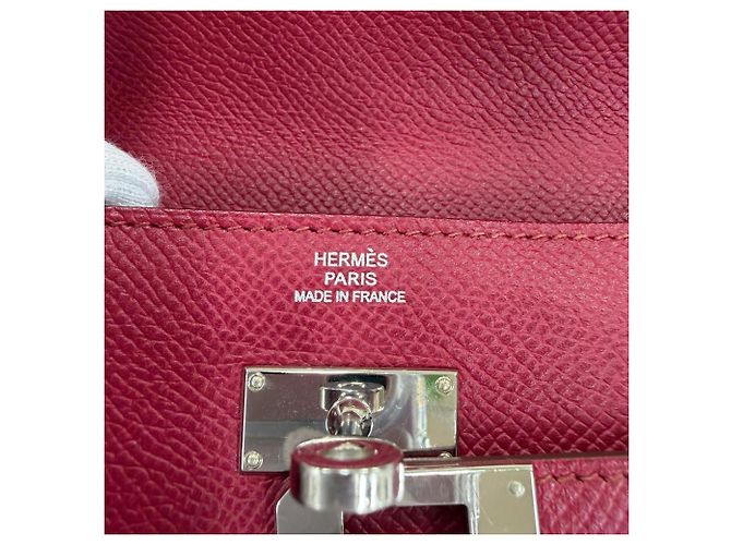 Hermès Kelly Long Wallet aus Epsom-Leder in Ruby Rot - Ansicht 9