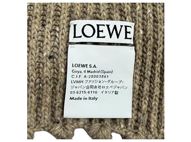 Stola in misto lana Loewe Sna Fujita Marrone - vista 6