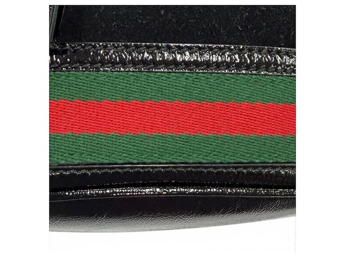 Bolsa de couro com acabamento em camurça Gucci Sherry Line Preto - vista 10
