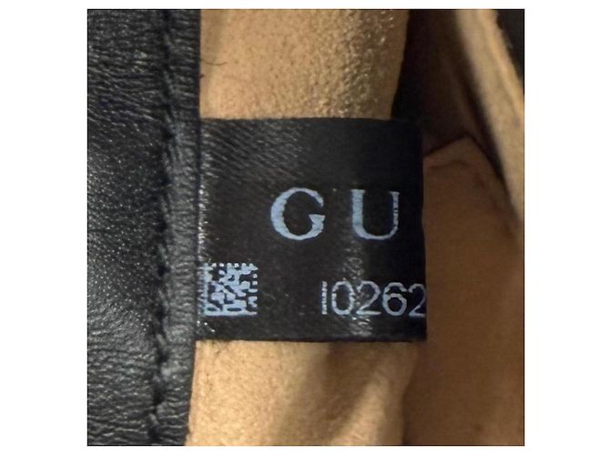 Bolsa de couro com acabamento em camurça Gucci Sherry Line Preto - vista 13