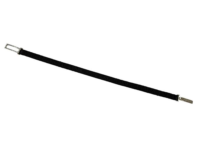 Chanel Ledergürtel mit B23C Logo-Schnalle und Strasssteinen Schwarz - Ansicht 4