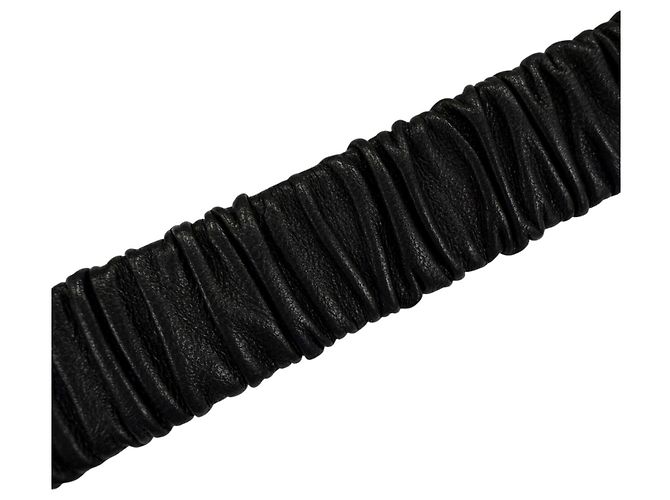 Chanel Ledergürtel mit B23C Logo-Schnalle und Strasssteinen Schwarz - Ansicht 7