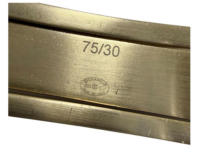 Chanel Ledergürtel mit B23C Logo-Schnalle und Strasssteinen Schwarz - Ansicht 8