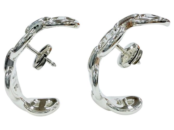 Hermès Orecchini a lobo Hermes Chaine d'Ancre Enchainée in argento sterling - vista 4