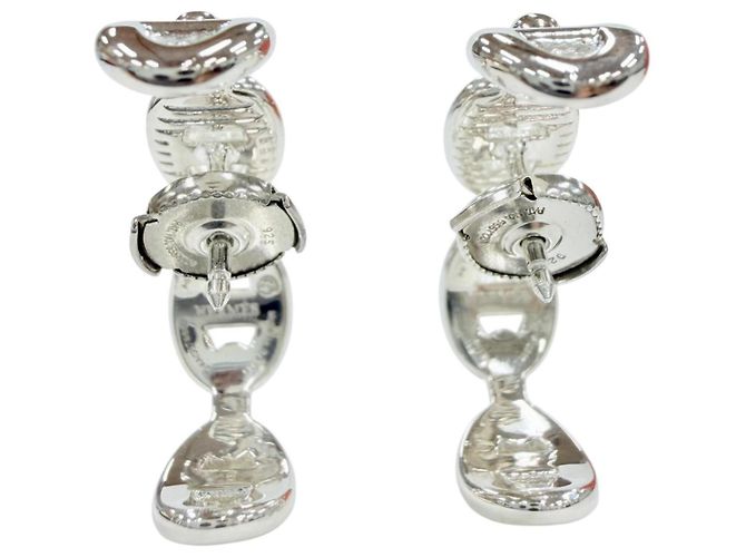 Hermès Orecchini a lobo Hermes Chaine d'Ancre Enchainée in argento sterling - vista 5