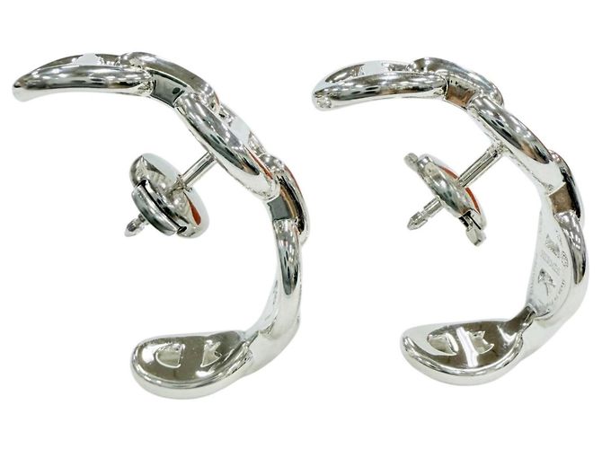 Hermès Orecchini a lobo Hermes Chaine d'Ancre Enchainée in argento sterling - vista 6