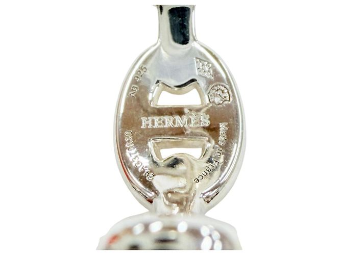 Hermès Orecchini a lobo Hermes Chaine d'Ancre Enchainée in argento sterling - vista 9
