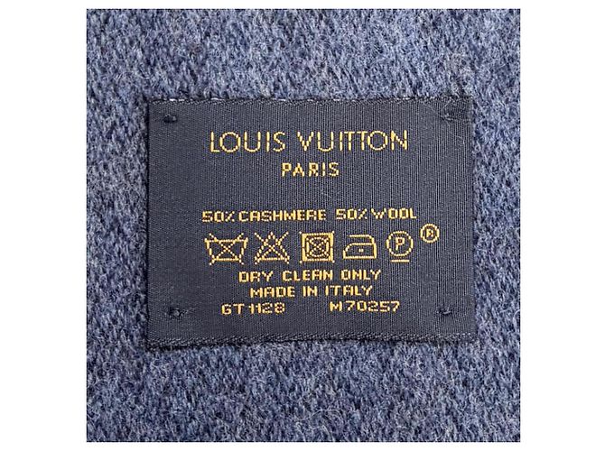 Stola in lana e cashmere Monogram Gradient Louis Vuitton Blu navy - vista 6