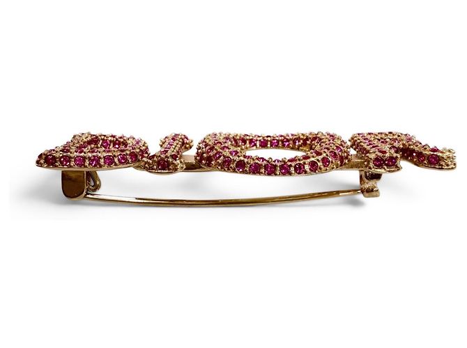 Spilla Christian Dior con strass Rosa D'oro - vista 5