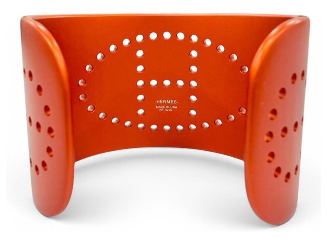 Hermès Hermes Evelyne Aluminium Armreif Orange - Ansicht 3