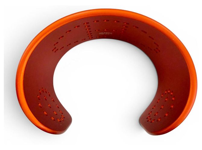 Hermès Hermes Evelyne Aluminium Armreif Orange - Ansicht 5