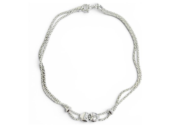 Tiffany & Co Collana Choker Tiffany Double Rope Heart 925 Argento - vista 3
