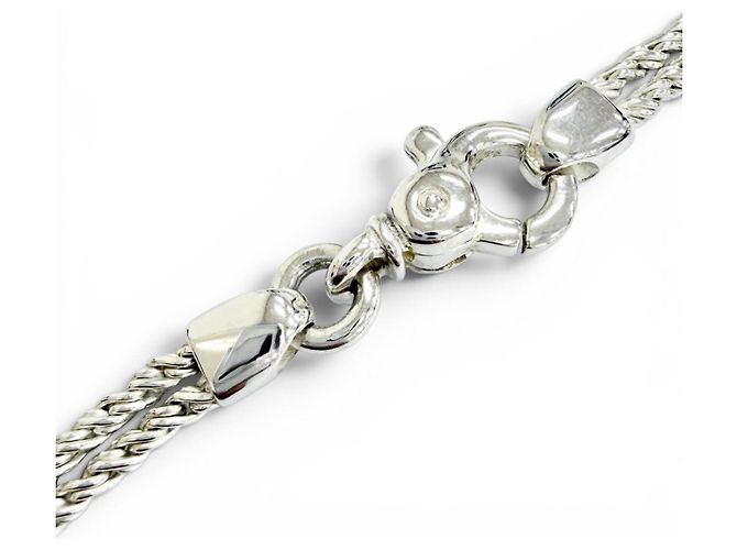 Tiffany & Co Collana Choker Tiffany Double Rope Heart 925 Argento - vista 6
