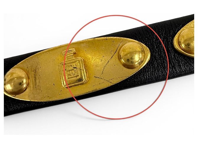 Chanel Vintage Ledergürtel Schwarz - Ansicht 11