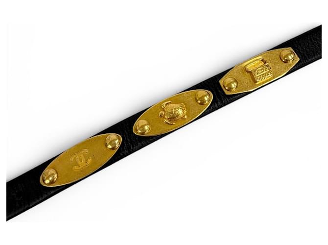 Chanel Vintage Ledergürtel Schwarz - Ansicht 7
