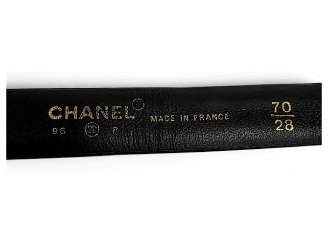 Chanel Vintage Ledergürtel Schwarz - Ansicht 9
