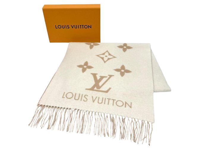Stola in cashmere Louis Vuitton beige - vista 2