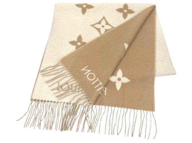 Stola in cashmere Louis Vuitton beige - vista 3
