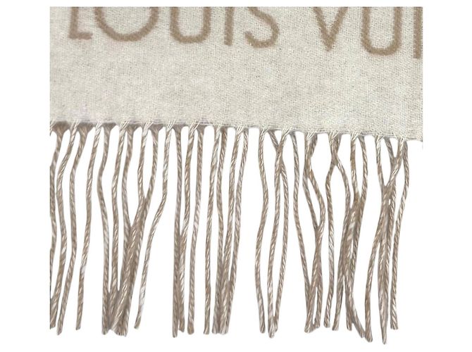 Stola in cashmere Louis Vuitton beige - vista 5