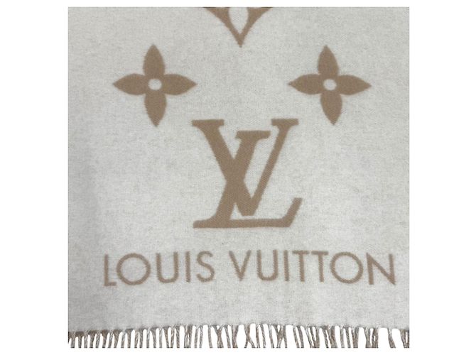 Stola in cashmere Louis Vuitton beige - vista 6