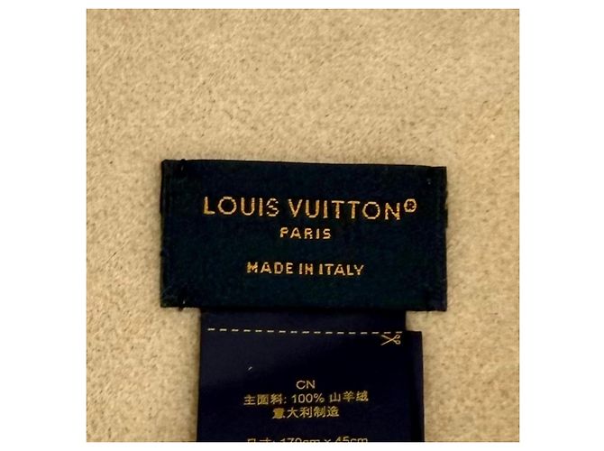 Stola in cashmere Louis Vuitton beige - vista 7