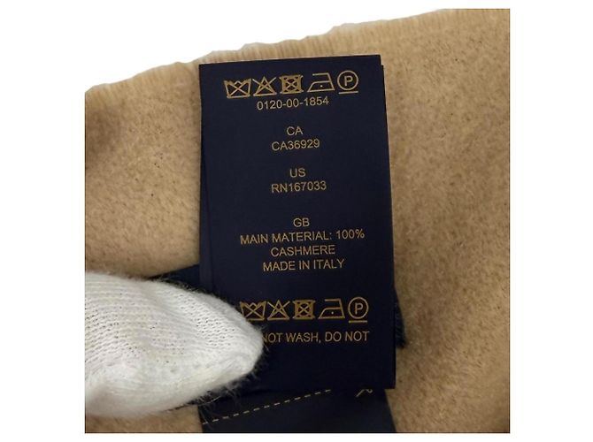 Stola in cashmere Louis Vuitton beige - vista 9