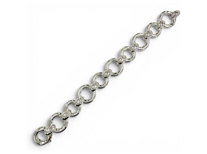 Hermès Bracciale Charm Vintage Frontaire Hermes Argento - vista 3