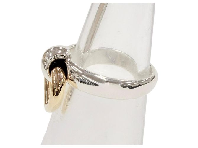 Ring Hermès Bague Heart Knock Hermes Argenté Doré - vue 2