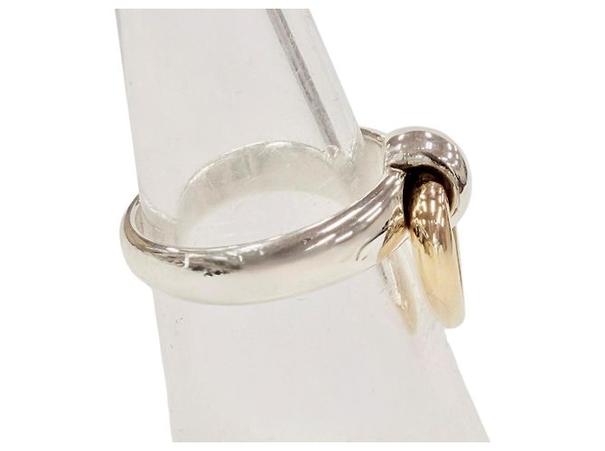 Ring Hermès Bague Heart Knock Hermes Argenté Doré - vue 4