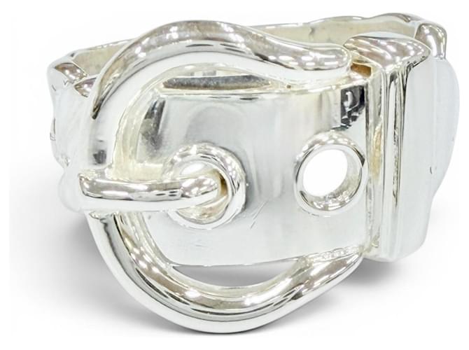 Hermès Hermes Vintage Boucles Sellier Ring Silber - Ansicht 2