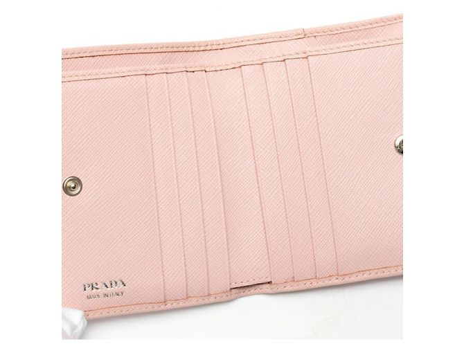 Portafoglio Prada Saffiano Triangle Rosa - vista 7