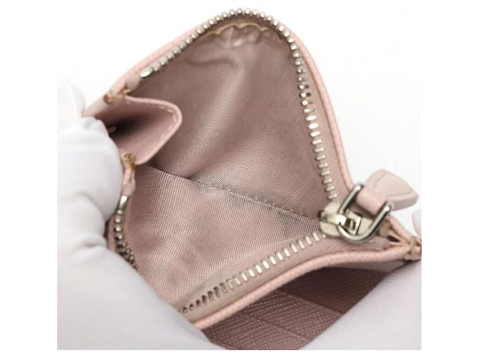 Portafoglio Prada Saffiano Triangle Rosa - vista 8