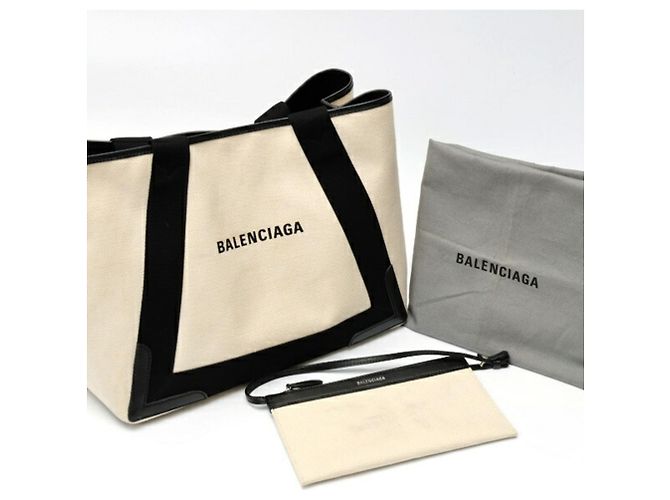 Everyday Borsa Tote Balenciaga Navy Cabas M Nero - vista 8