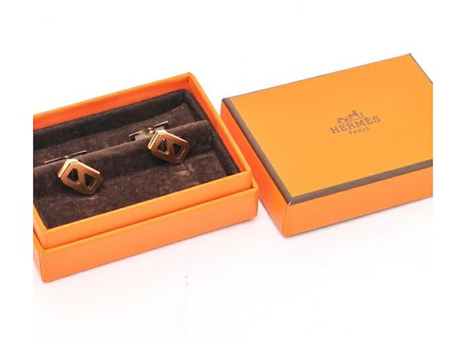 Hermès Gemelli Delta Hermes in metallo dorato D'oro - vista 5