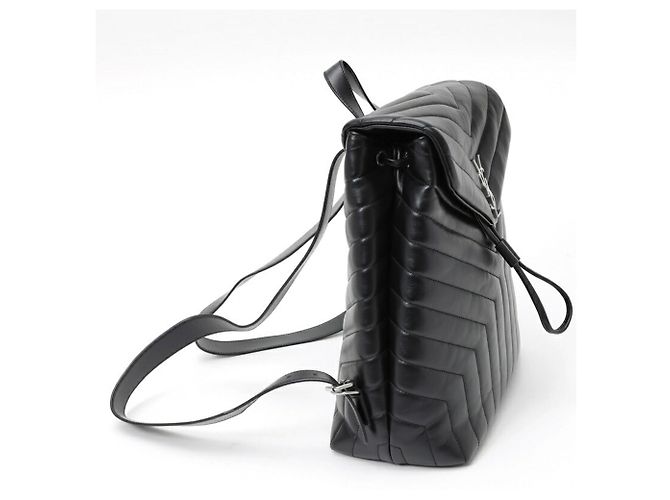 Zaino Saint Laurent Loulou Medium in pelle nera Nero - vista 2