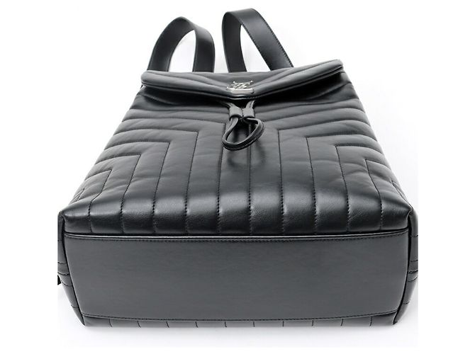 Zaino Saint Laurent Loulou Medium in pelle nera Nero - vista 4