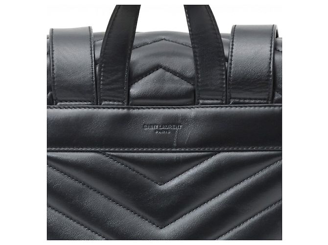 Zaino Saint Laurent Loulou Medium in pelle nera Nero - vista 5