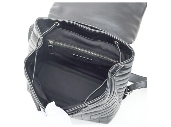 Zaino Saint Laurent Loulou Medium in pelle nera Nero - vista 7