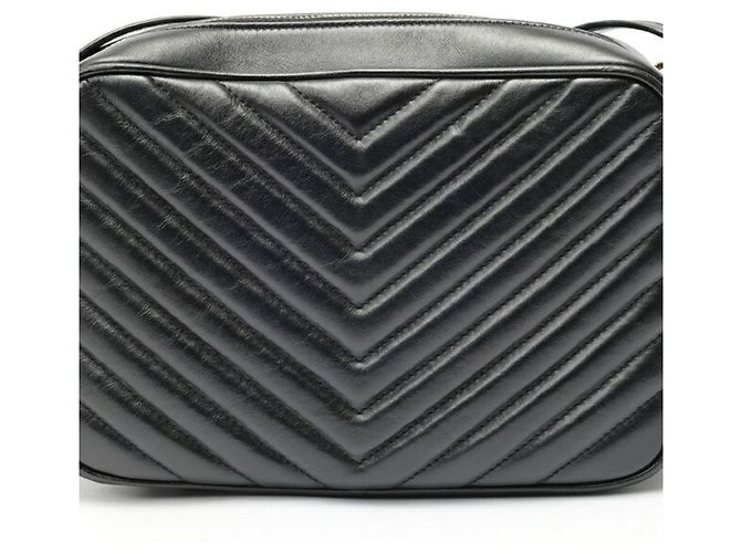 Borsa a tracolla Saint Laurent Lou Camera Bag Nero - vista 4