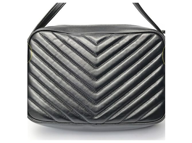 Borsa a tracolla Saint Laurent Lou Camera Bag Nero - vista 8
